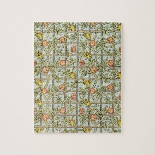 William Morrisによるトレリス、ヴィンテージ・ガーデン・テキスタイル ジグソーパズル (縦)