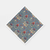 William Morrisによる花の壁紙Snakeshead スタンダードランチョンナプキン (角)