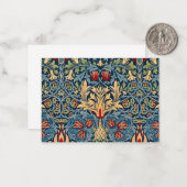 William Morrisによる花の壁紙Snakeshead ノートカード (正面/裏面インサイチュ)