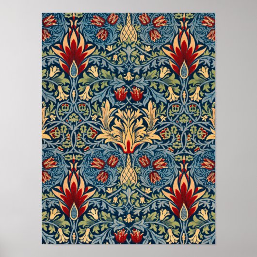 William Morrisによる花の壁紙Snakeshead ポスター (正面)
