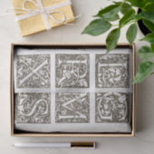 William Morrisアルファベット文字ヴィンテージデコページ 薄葉紙 (ギフト)