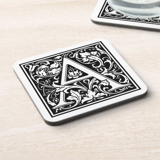 William Morrisアルファベット「A」 コースター (左側)