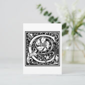 William Morrisアルファベット「C」 ポストカード (スタンド正面)