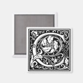 William Morrisアルファベット「C」 マグネット (正面/裏面)