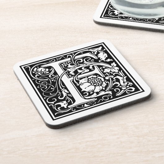 William Morrisアルファベット「F」 コースター (左側)