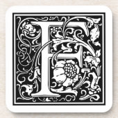 William Morrisアルファベット「F」 コースター (正面)
