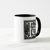 William Morrisアルファベット「F」 マグカップ (正面右)