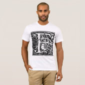 William Morrisアルファベット「F」 Tシャツ (正面フル)