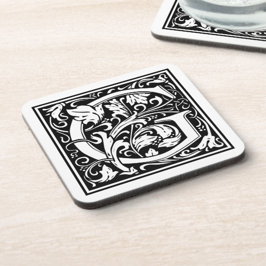 William Morrisアルファベット「G」 コースター (左側)