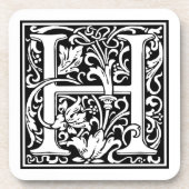 William Morrisアルファベット「H」 コースター (正面)