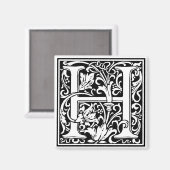 William Morrisアルファベット「H」 マグネット (正面/裏面)