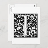 William Morrisアルファベット「I」 ポストカード (正面/裏面)