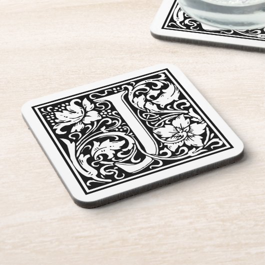 William Morrisアルファベット「J」 コースター (左側)