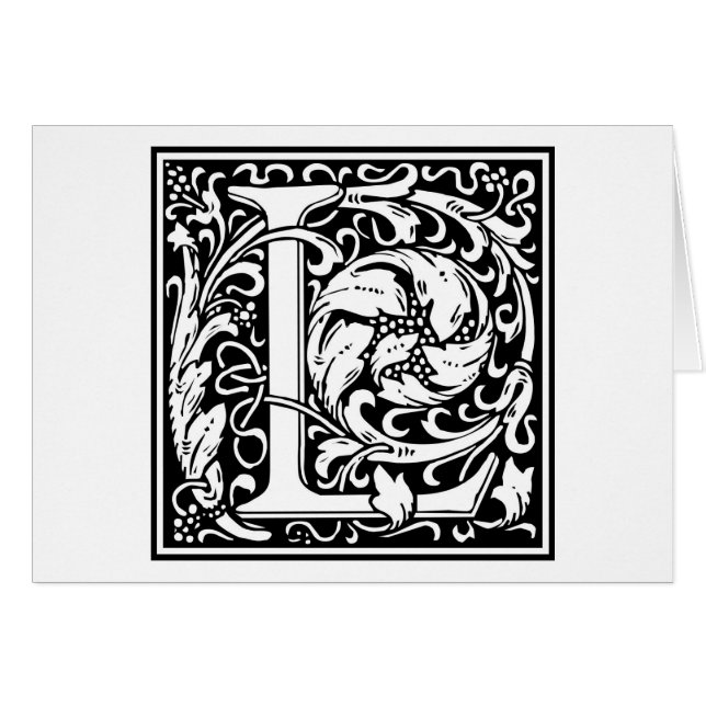 William Morrisアルファベット「L」 (正面横)