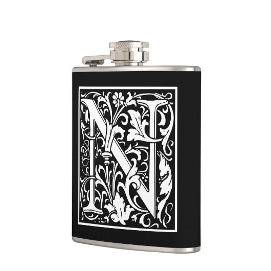 William Morrisアルファベット「N」 フラスク (左)