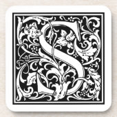 William Morrisアルファベット「S」 コースター (正面)
