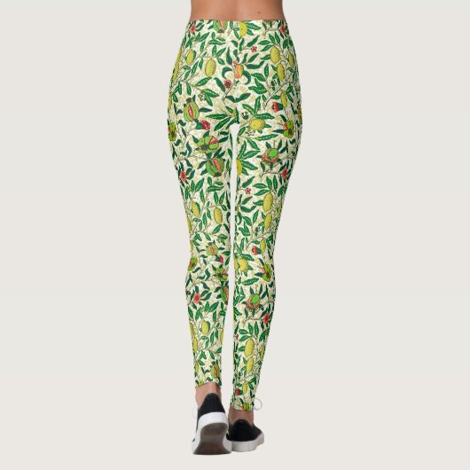 William Morrisエキゾチック果実、レモンイエロー レギンス (裏面)