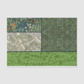 William Morrisグリッドコラージュデコページ紙 薄葉紙 (正面)