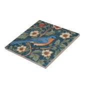 William Morrisスタイル右向きBluebird Bird タイル (側面)