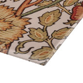 William Morrisピンクのバラの花壁紙パターン カッティングボード (角)