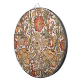 William Morrisピンクのバラの花壁紙パターン ダーツボード (正面右)