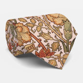 William Morrisピンクのバラの花壁紙パターン ネクタイ (ロール)