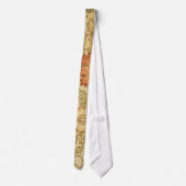 William Morrisピンクのバラの花壁紙パターン ネクタイ (裏面)