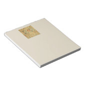 William Morrisピンクのバラの花壁紙パターン ノートパッド (アングル)