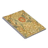 William Morrisピンクのバラの花壁紙パターン ノートブック (右側)