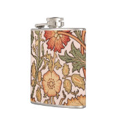 William Morrisピンクのバラの花壁紙パターン フラスク (左)