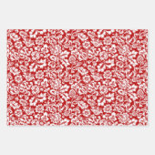 William Morrisフローラダマスク、深いシェードラッピング ラッピングペーパーシート (正面2)