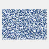 William Morrisフローラダマスク、深いシェードラッピング ラッピングペーパーシート (正面)