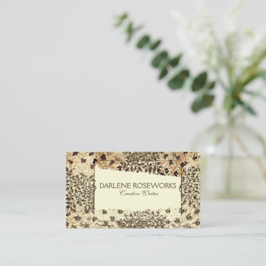 William Morrisフローラフレ華美ーム 名刺 (スタンド正面)