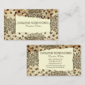 William Morrisフローラフレ華美ーム 名刺 (正面/裏面)
