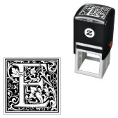 William MorrisレターEビクトリアンフローラスタンプ セルフインキングスタンプ (インサイチュ)