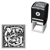 William MorrisレターGビクトリアンフローラスタンプ セルフインキングスタンプ (インサイチュ)