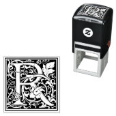 William MorrisレターRビクトリアンフローラスタンプ セルフインキングスタンプ (インサイチュ)