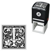 William MorrisレターTビクトリアンフローラスタンプ セルフインキングスタンプ (インサイチュ)