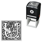 William MorrisレターUビクトリアンフローラスタンプ セルフインキングスタンプ (インサイチュ)