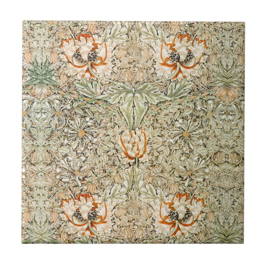 William*Morrisヴィンテージハニーサックルフローラ タイル (正面)