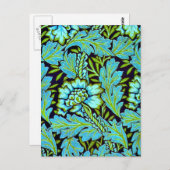 William Morrisヴィンテージパターン – Anemone ポストカード (正面/裏面)