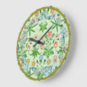 William Morrisヴィンテージフローラデザイン、デイジー ラージ壁時計 (傾斜)
