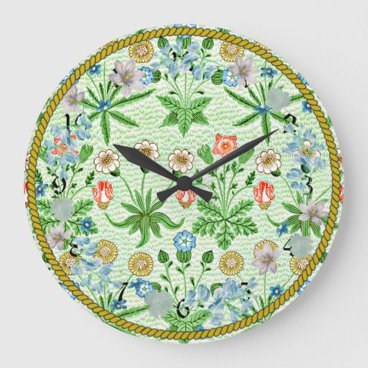 William Morrisヴィンテージフローラデザイン、デイジー ラージ壁時計 (正面)