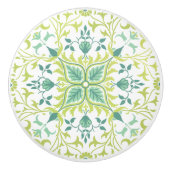 William Morrisヴィンテージフローラ&リーフパターン セラミックノブ (正面)