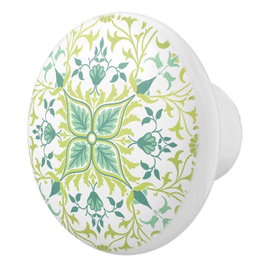 William Morrisヴィンテージフローラ&リーフパターン セラミックノブ (右)