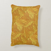 William Morrisヴィンテージ葉金ゴールドパターン アクセントクッション (裏面(縦))
