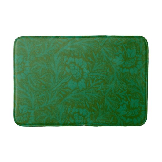 William Morrisヴィンテージ、Anemone in Emerald Green バスマット (正面)