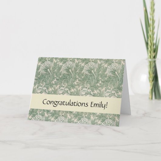 William Morris壁紙テキスタイル緑 カード (正面)