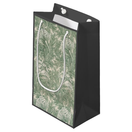 William Morris壁紙テキスタイル緑 スモールペーパーバッグ (正面アングル)