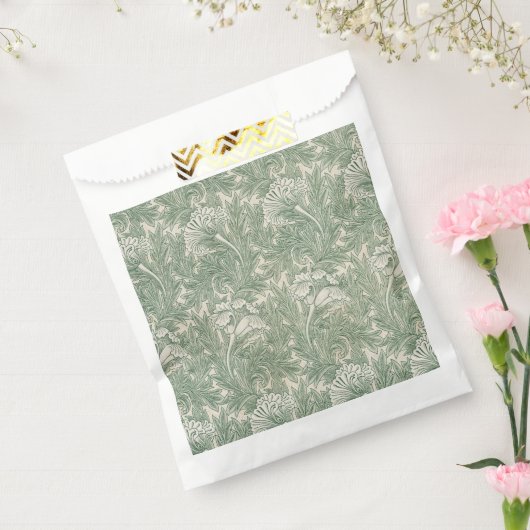 William Morris壁紙テキスタイル緑 フェイバーバッグ (封をした状態)